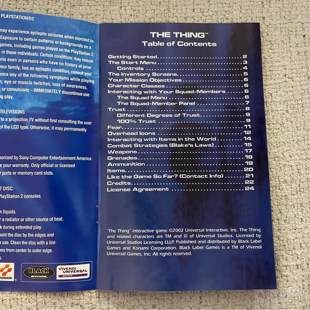 💲⬇️ 2002 SONY PS2 “The Thing” Black Label CIB with Manual Tested Working - Picture 5 of 6